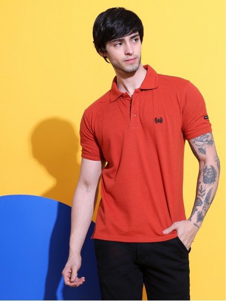 Classy  Rust Orange Polo T-Shirt