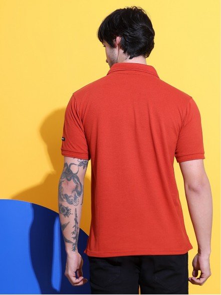 Classy  Rust Orange Polo T-Shirt