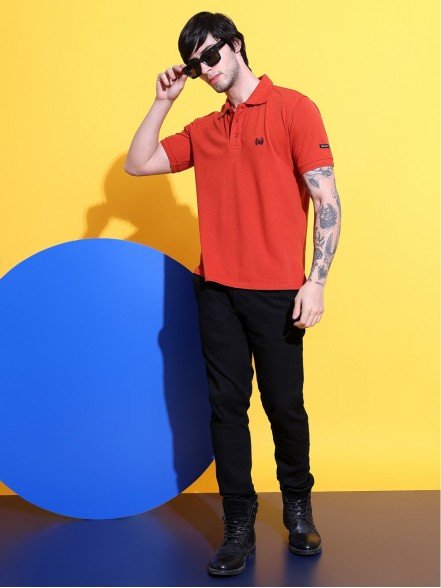 Classy  Rust Orange Polo T-Shirt