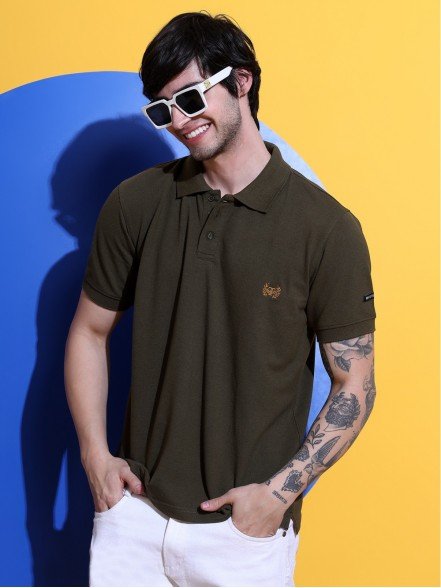 Classy Seaweed Olive Polo T-Shirt