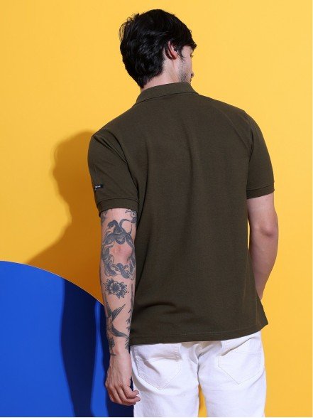 Classy Seaweed Olive Polo T-Shirt