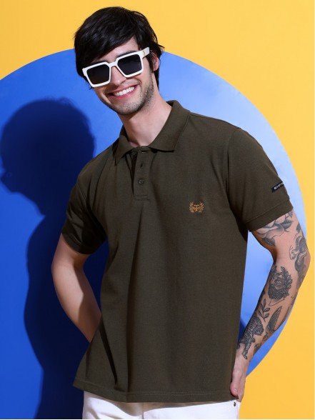 Classy Seaweed Olive Polo T-Shirt