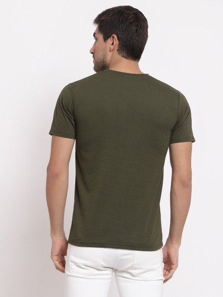 Army Olive Printed T-Shirt