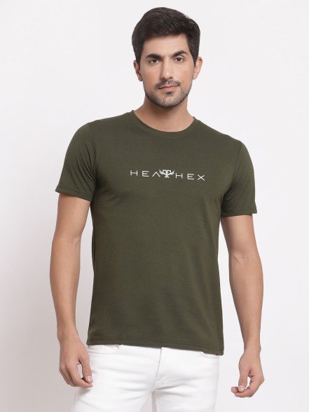 Army Olive Printed T-Shirt