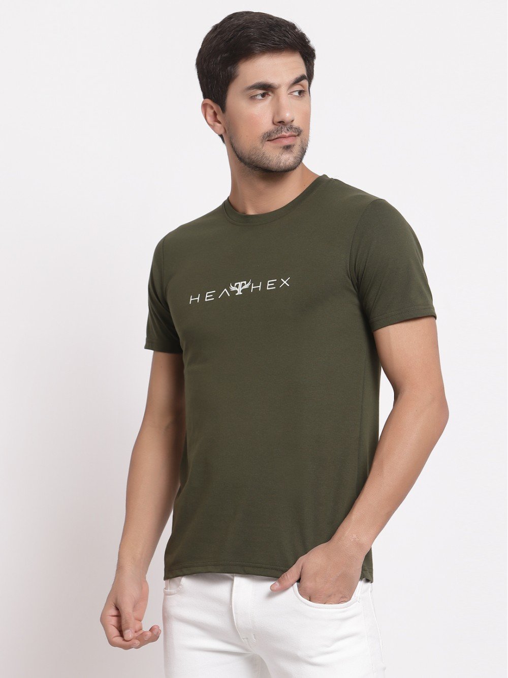 Army Olive Printed T-Shirt