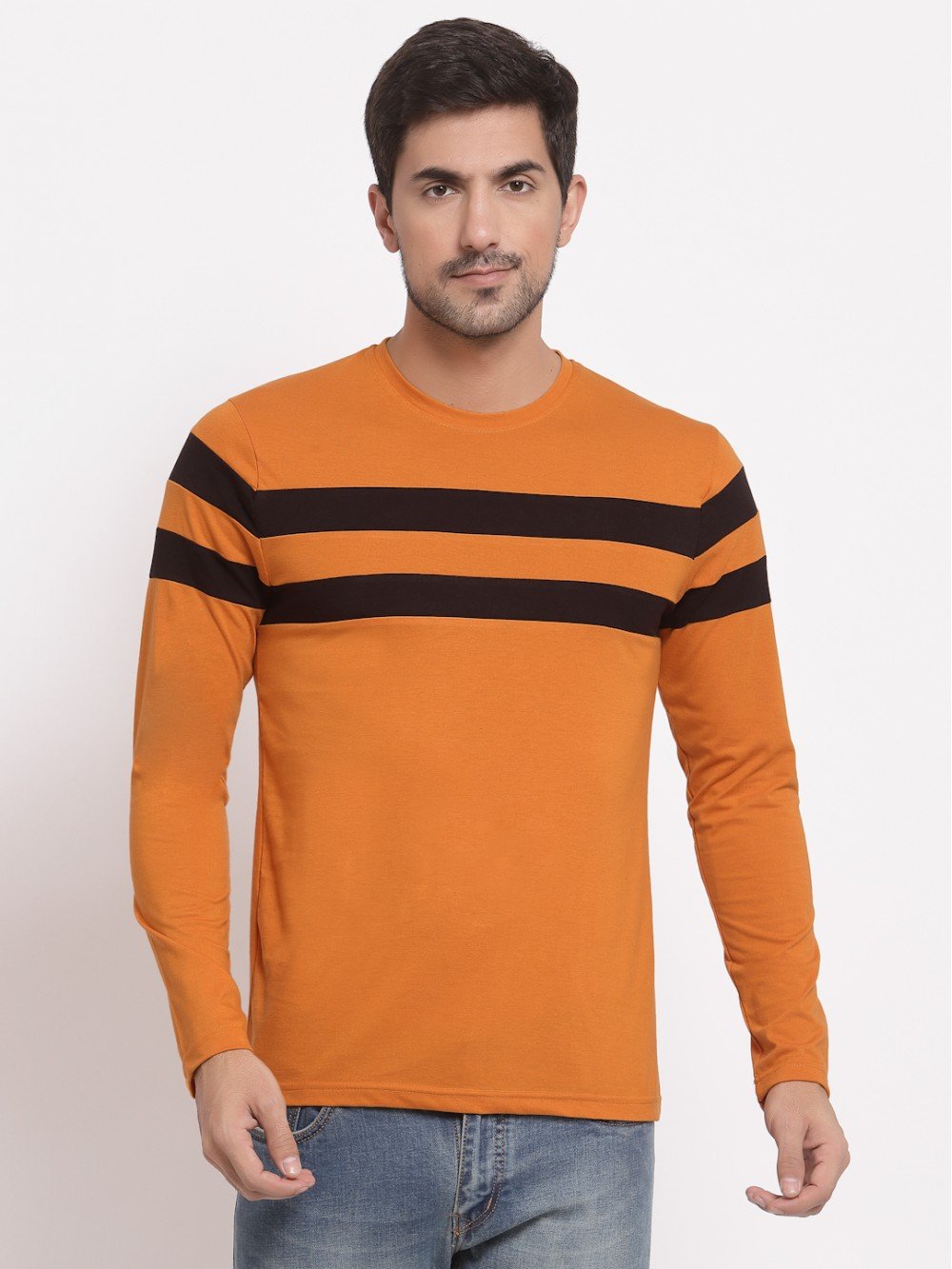 Breton Men Dark Mustard T-Shirt