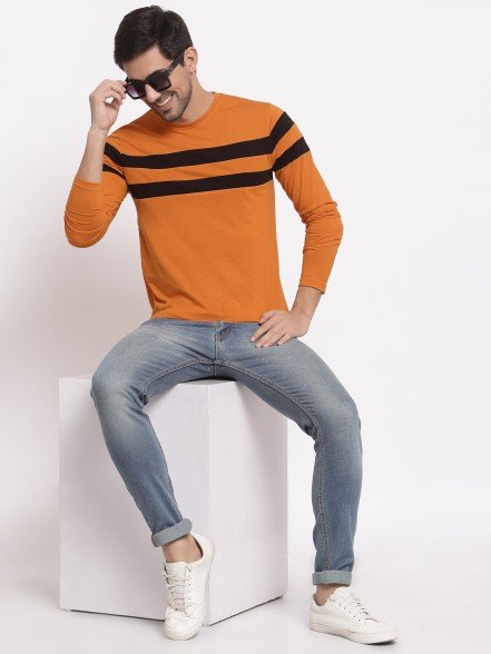 Breton Men Dark Mustard T-Shirt