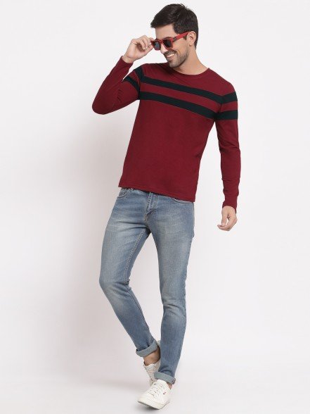 Breton Men Maroon T-Shirt