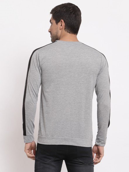 Luxury Men Striped Grey T-Shirt