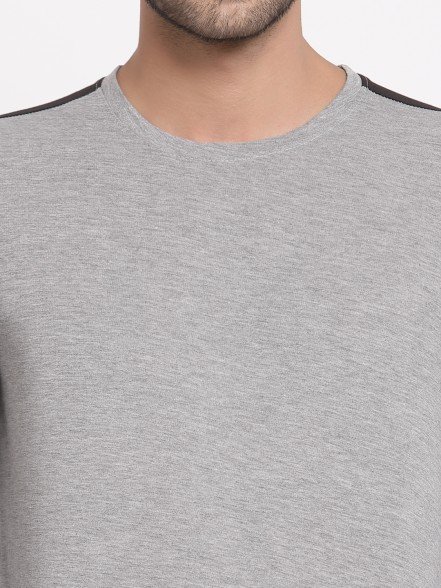 Luxury Men Striped Grey T-Shirt