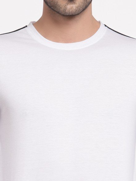 Luxury Men Striped White T-Shirt