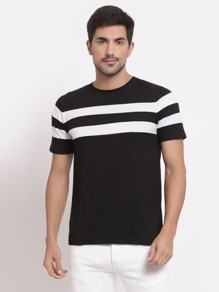 Leisure Black Striped T-Shirt