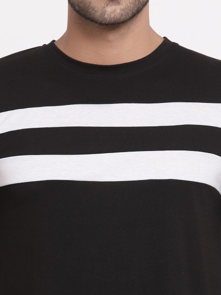 Leisure Black Striped T-Shirt