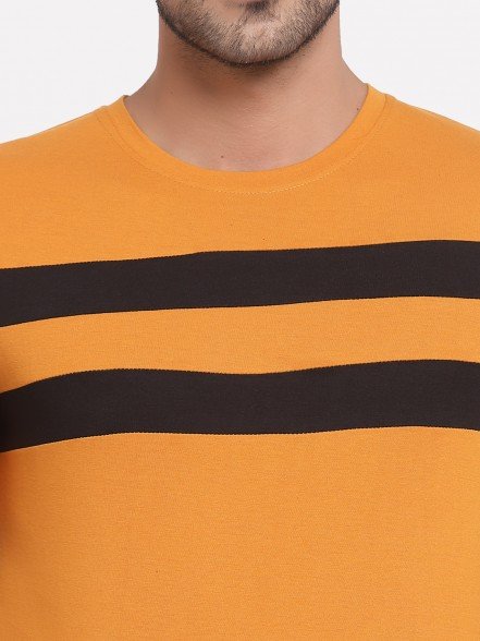 Leisure Dark Mustard Striped T-Shirt