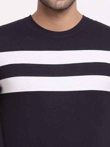 Leisure Navy Striped T-Shirt