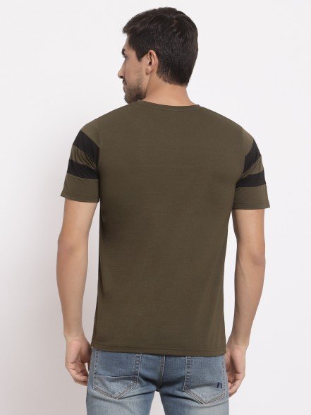 Leisure Olive Striped T-Shirt