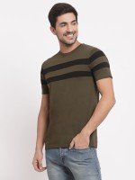 Leisure Olive Striped T-Shirt