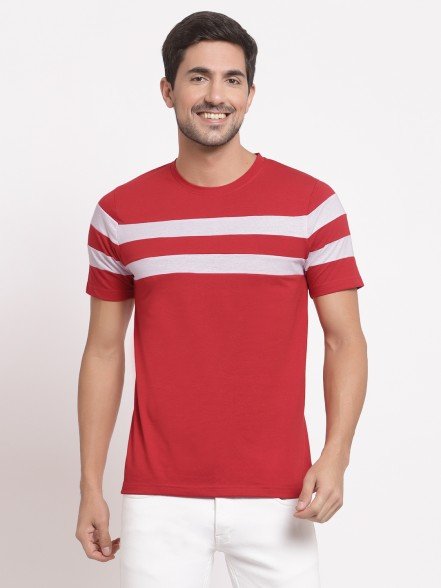 Leisure Red Striped T-Shirt