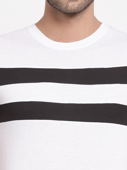 Leisure White Striped T-Shirt