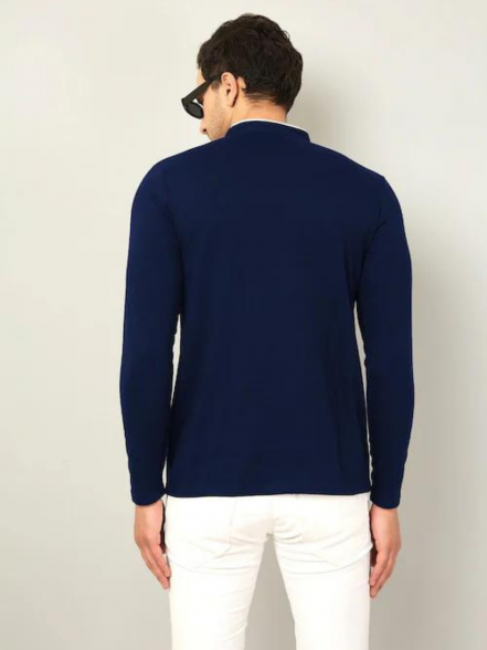 Henley Navy T-Shirt