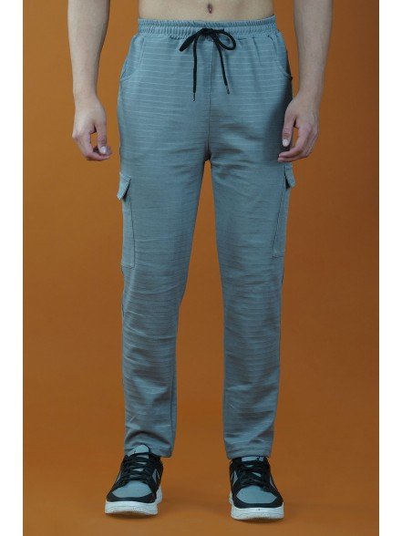 Poly Stripe Light Grey Jogger