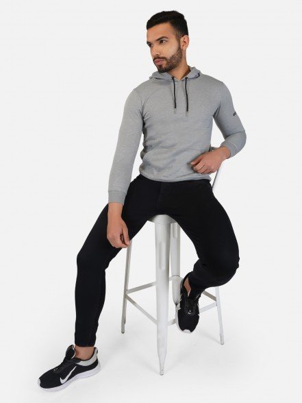 Plain Grey Hoodie For Men