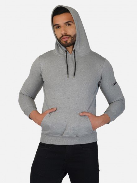 Plain Grey Hoodie For Men