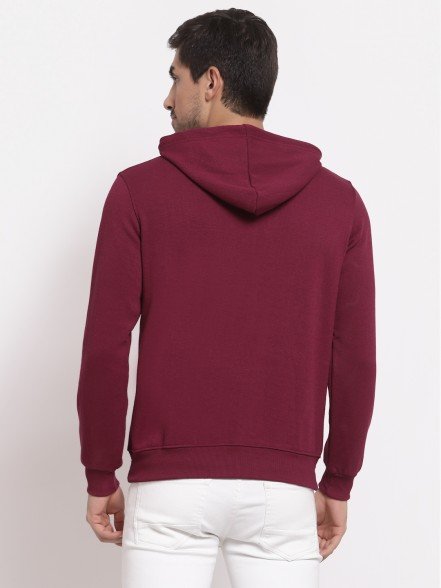 Plain Maroon Hoodie For Men