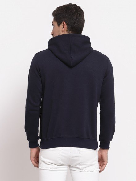 Plain Navy Blue Hoodie For Men