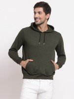 Plain Olive Hoodie For Men