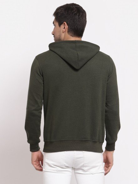 Plain Olive Hoodie For Men