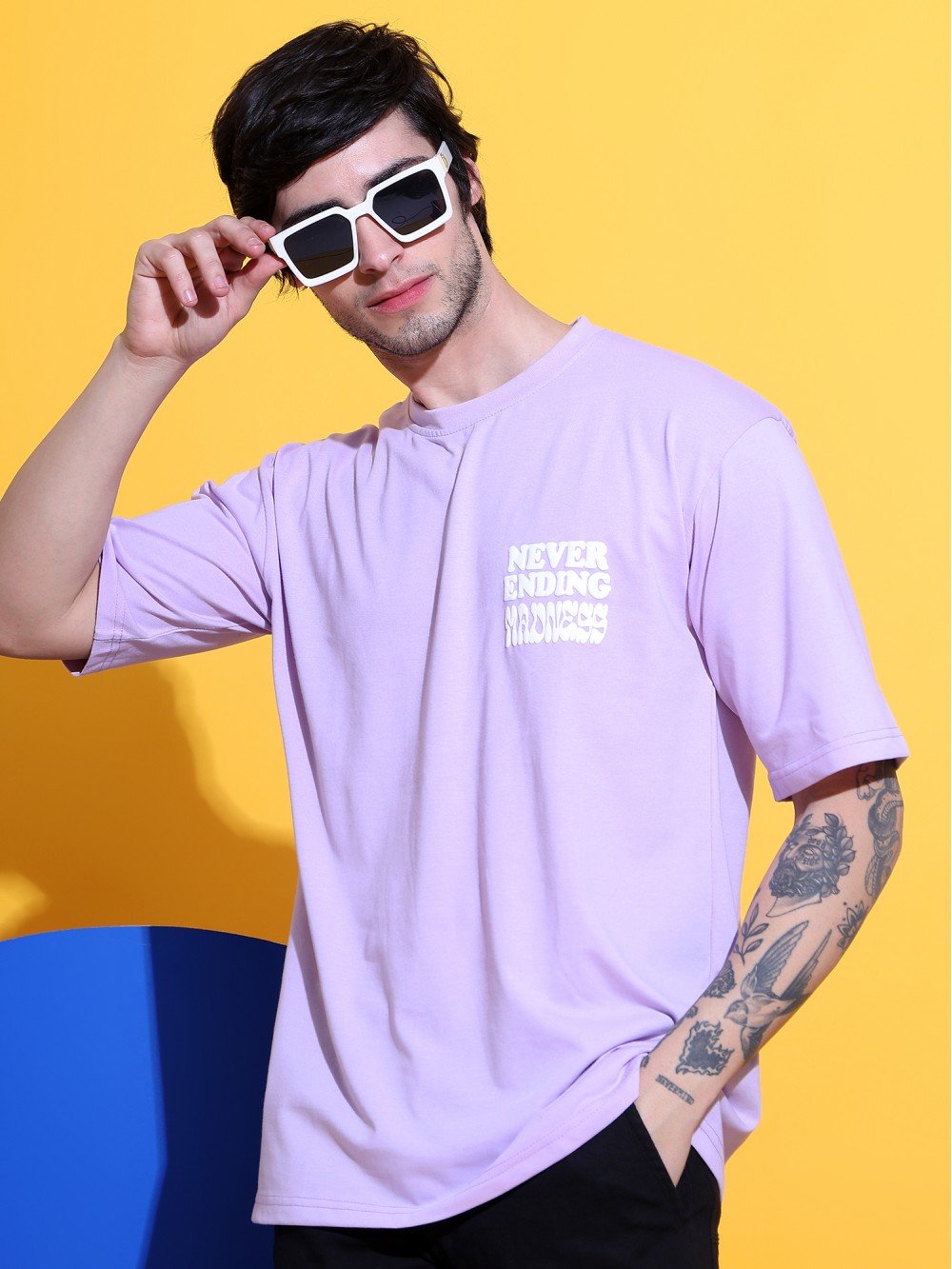 Madness Oversized Lavender T-Shirt