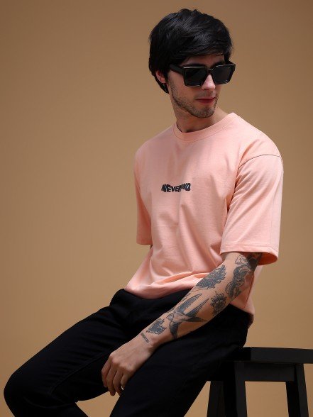 Nevermind Oversized Peach T-Shirt