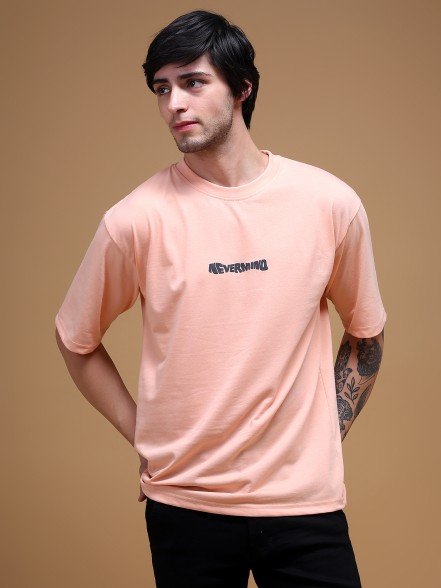 Nevermind Oversized Peach T-Shirt