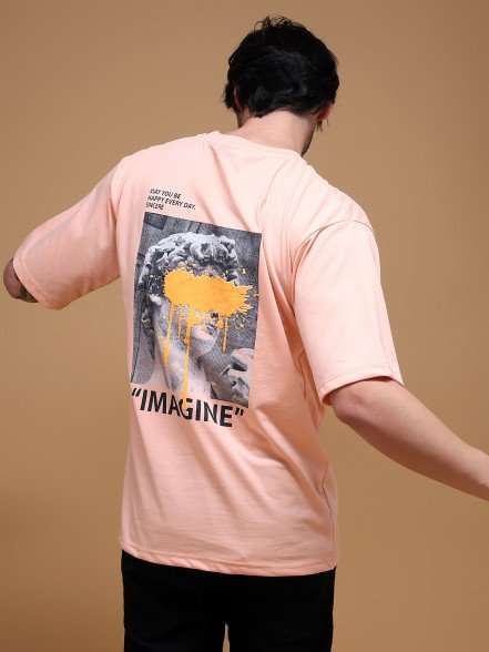 Nevermind Oversized Peach T-Shirt