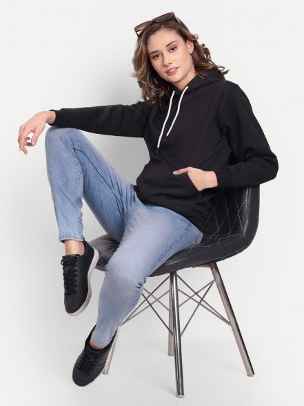 Elegant Black Women Hoodie