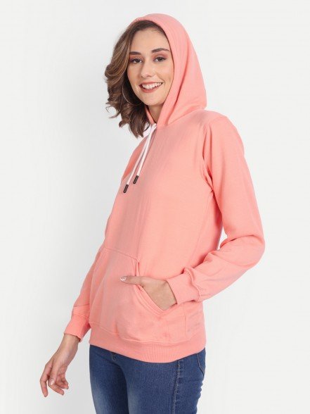 Elegant Peach Women Hoodie