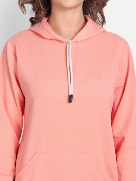 Elegant Peach Women Hoodie