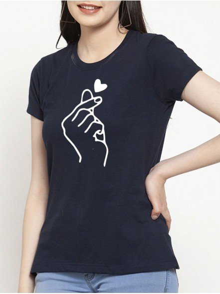 Korean Love Navy T-shirt